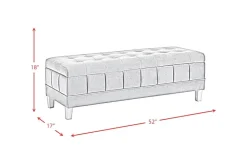 Mor Furniture Bedroom Benches|Crosby Storage Bench In Gun Metal