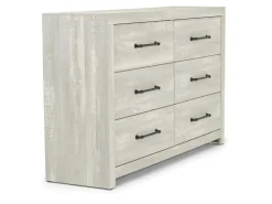 Mor Furniture Bedroom Sets|Dallas Panel Bed W/ Lights, Dresser, Mirror & Nightstand In White Wash, Twin