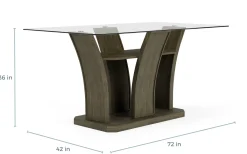 Mor Furniture Seating For 4|Counter Height Dining Sets|Dapper Counter Height Dining Table & 4 Stools In Brown