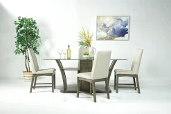 Mor Furniture Seating For 4|Dining Room Sets|Dapper Dining Table & 4 Chairs In Gray