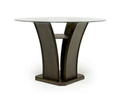 Mor Furniture Seating For 4|Round Dining Sets|Dapper Round Counter Height Dining Table & 4 Stools In Gray