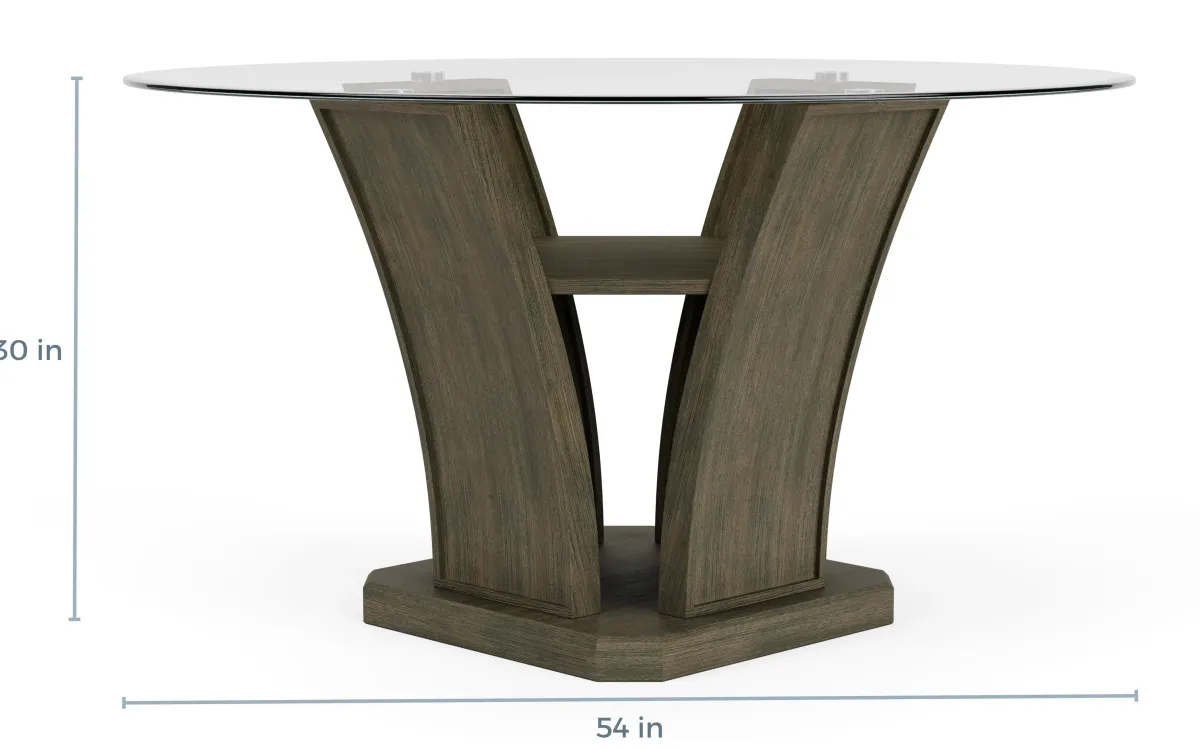 Mor Furniture Seating For 4|Round Dining Sets|Dapper Round Dining Table & 4 Chairs In Brown