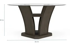 Mor Furniture Seating For 4|Round Dining Sets|Dapper Round Dining Table & 4 Chairs In Brown