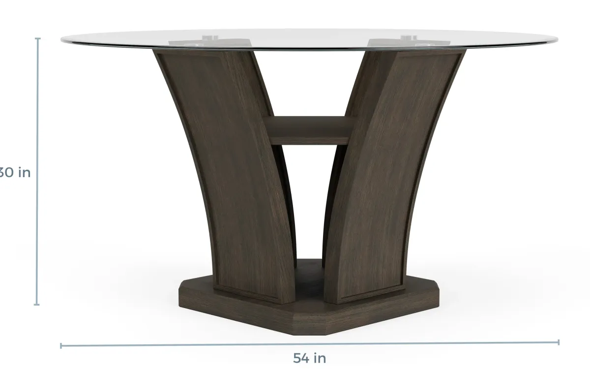 Mor Furniture Seating For 4|Round Dining Sets|Dapper Round Dining Table & 4 Chairs In Brown