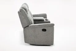 Mor Furniture Reclining Sofas|Loveseats|Derby Reclining Console Loveseat In Light Gray