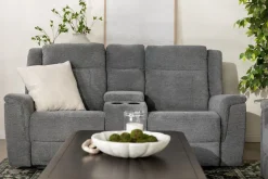 Mor Furniture Reclining Sofas|Loveseats|Derby Reclining Console Loveseat In Light Gray