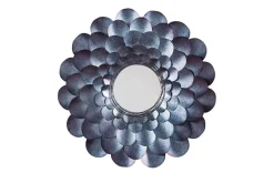 Mor Furniture Accent Mirrors|Deunoro Circle Mirror In Blue