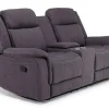 Mor Furniture Reclining Sofas|Loveseats|Diamond Reclining Console Loveseat In Gray