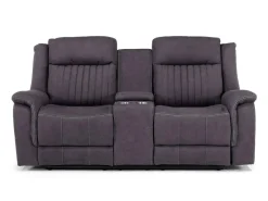 Mor Furniture Reclining Sofas|Diamond Reclining Sofa & Console Loveseat In Gray