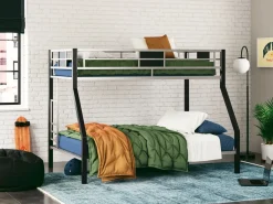 Mor Furniture Kids Beds & Bunk Beds|Dinsmore Bunk Bed In Black/Gray, Twin/Twin