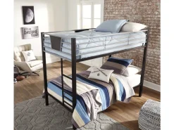 Mor Furniture Kids Beds & Bunk Beds|Dinsmore Bunk Bed In Black/Gray, Twin/Twin