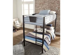 Mor Furniture Kids Beds & Bunk Beds|Dinsmore Bunk Bed In Black/Gray, Twin/Twin