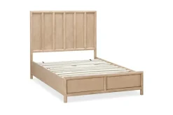 Mor Furniture Bedroom Sets|Dorsey Panel Bed, Dresser, Mirror & 2 Drawer Nightstand In Granola, Queen