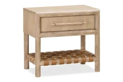 Mor Furniture Bedroom Sets|Dorsey Woven Panel Bed, Dresser, Mirror & Nightstand In Granola, Queen