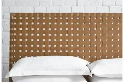 Mor Furniture Beds|Dorsey Woven Panel Bed In Granola, Queen