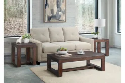 Mor Furniture Accent Tables|Drew Ocassional Tables In Cherry, Set Of 3