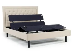 Mor Furniture Adjustable Foundations|Duo Linen Adjustable Foundation Bed In Natural, Queen