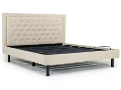 Mor Furniture Adjustable Foundations|Duo Linen Adjustable Foundation Bed In Natural, Queen