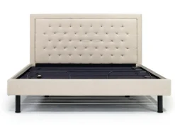 Mor Furniture Adjustable Foundations|Duo Linen Adjustable Foundation Bed In Natural, Queen