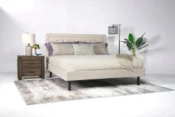 Mor Furniture Adjustable Foundations|Duo Linen Adjustable Foundation Bed In Natural, Queen