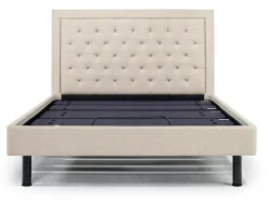 Mor Furniture Adjustable Foundations|Duo Linen Adjustable Foundation Bed In Natural, Queen