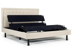 Mor Furniture Adjustable Foundations|Duo Linen Adjustable Foundation Bed In Natural, Queen