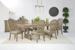Mor Furniture Seating For 6|Dining Room Sets|Durango Dining Table & 6 Chairs In Fawn