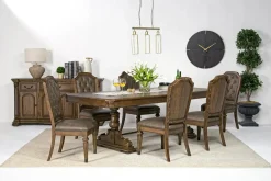 Mor Furniture Seating For 6|Dining Room Sets|Durango Dining Table & 6 Chairs In Fawn
