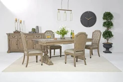 Mor Furniture Seating For 4|Dining Room Sets|Durango Dining Table & 4 Side Chairs In Fawn