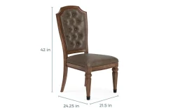 Mor Furniture Seating For 4|Dining Room Sets|Durango Dining Table & 4 Side Chairs In Fawn