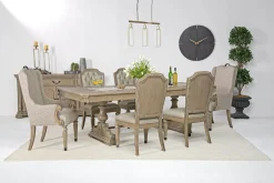 Mor Furniture Dining Room Sets|Durango Dining Table, 4 Side Chairs & 2 Arm Chairs In Fawn