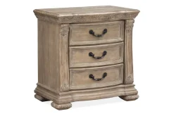 Mor Furniture Bedroom Sets|Durango Panel Bed, Dresser, Mirror & 3 Drawer Nightstand In Fawn, Queen