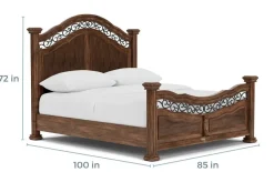 Mor Furniture Beds|Durango Panel Bed In Willadeene, Queen