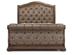 Mor Furniture Bedroom Sets|Durango Sleigh Bed, Dresser, Mirror & 3 Drawer Nightstand In Fawn, Queen