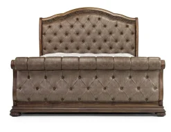 Mor Furniture Bedroom Sets|Durango Sleigh Bed, Dresser, Mirror & 3 Drawer Nightstand In Fawn, Queen