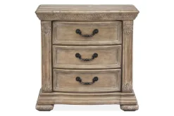 Mor Furniture Bedroom Sets|Durango Sleigh Bed, Dresser, Mirror & 3 Drawer Nightstand In Fawn, Queen