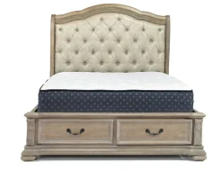 Mor Furniture Bedroom Sets|Durango Sleigh Bed, Dresser, Mirror & 3 Drawer Nightstand In Fawn, Queen