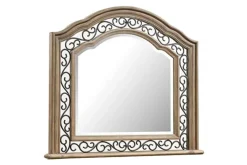 Mor Furniture Bedroom Sets|Durango Sleigh Bed, Dresser, Mirror & 3 Drawer Nightstand In Fawn, Queen