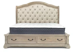 Mor Furniture Bedroom Sets|Durango Sleigh Bed W/ Storage, Dresser, Mirror & 3 Drawer Nightstand In Fawn, Queen