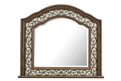 Mor Furniture Bedroom Sets|Durango Sleigh Bed W/ Storage, Dresser, Mirror & 3 Drawer Nightstand In Fawn, Queen