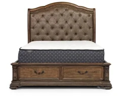 Mor Furniture Storage Beds|Beds|Durango Upholstered Sleigh Bed W/ Storage In Fawn, Queen