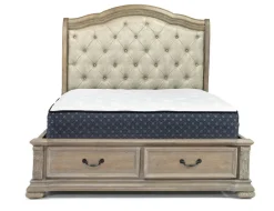 Mor Furniture Storage Beds|Beds|Durango Upholstered Sleigh Bed W/ Storage In Fawn, Queen