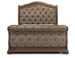 Mor Furniture Upholstered Beds|Beds|Durango Upholstered Sleigh Bed In Fawn, Queen