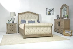 Mor Furniture Upholstered Beds|Beds|Durango Upholstered Sleigh Bed In Fawn, Queen