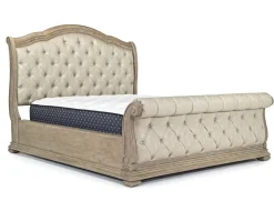 Mor Furniture Upholstered Beds|Beds|Durango Upholstered Sleigh Bed In Fawn, Queen