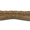 Mor Furniture Sectionals|Reclining Sectionals|Dusty 6 Piece Reclining Sectional In Bonanza Silt