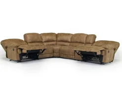 Mor Furniture Sectionals|Reclining Sectionals|Dusty 6 Piece Reclining Sectional In Bonanza Silt