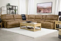Mor Furniture Sectionals|Reclining Sectionals|Dusty 6 Piece Reclining Sectional In Bonanza Silt