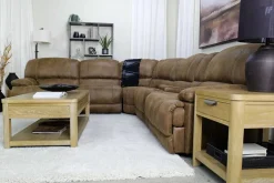 Mor Furniture Sectionals|Reclining Sectionals|Dusty 6 Piece Reclining Sectional In Bonanza Silt