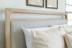 Mor Furniture Bedroom Sets|Easton Upholstered Bed, Dresser, Mirror & Nightstand In , Ca King Natural